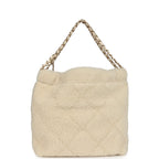 Small 22 Bag Ecru Shearling Brushed Gold Hardware