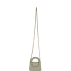 Nano Kelly Shopper Khaki Shiny Aged Calfskin Brushed Gold Hardware