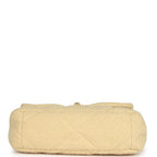 Medium 19 Flap Bag Light Yellow Wool Mixed Metal Hardware