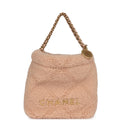 Mini 22 Bag Light Pink Shearling Gold Hardware