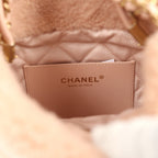 Mini 22 Bag Light Pink Shearling Gold Hardware