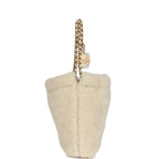 Mini 22 Bag Ecru Shearling Gold Hardware
