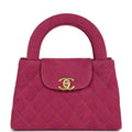 Small Kelly Shopper Pink Washed Denim Brushed Gold Hardware