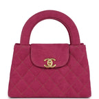 Small Kelly Shopper Pink Washed Denim Brushed Gold Hardware