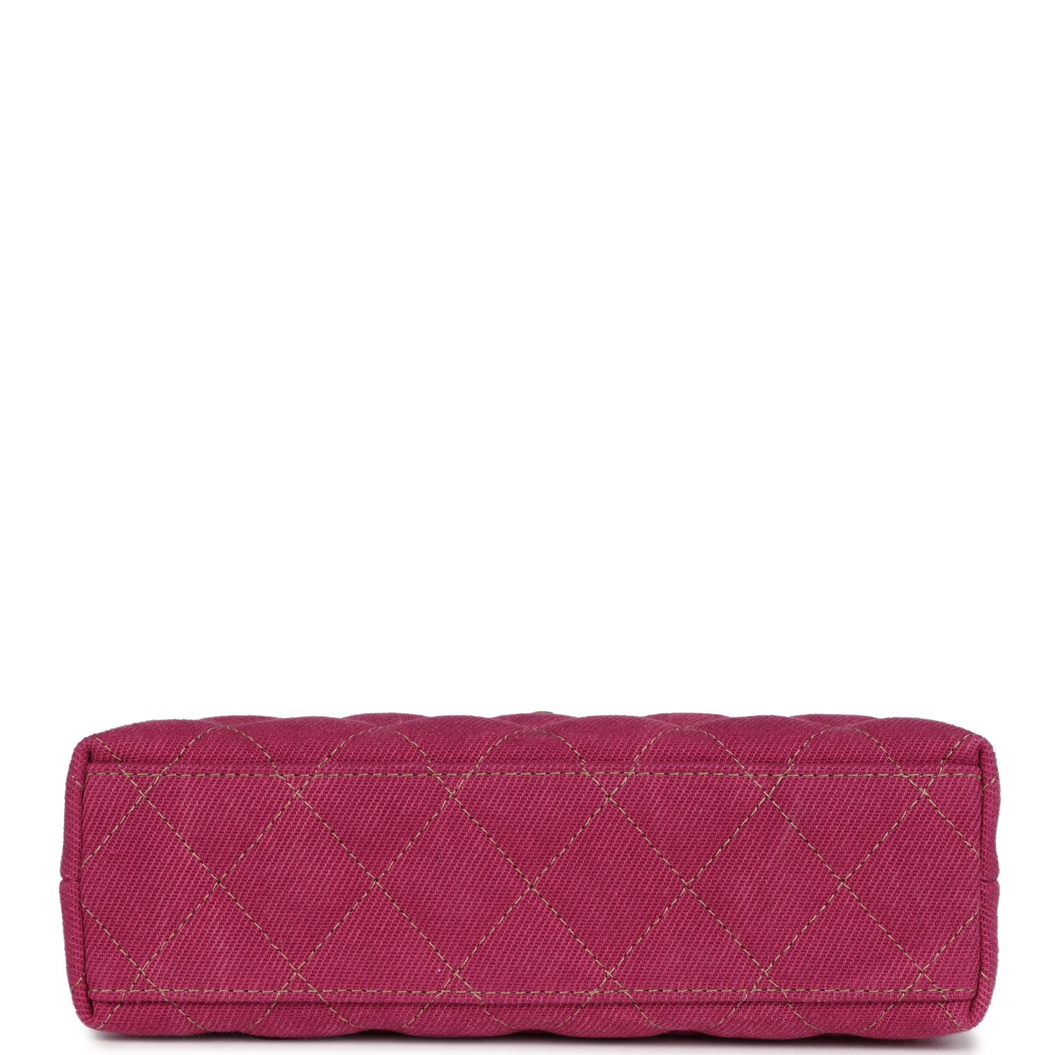 Small Kelly Shopper Pink Washed Denim Brushed Gold Hardware