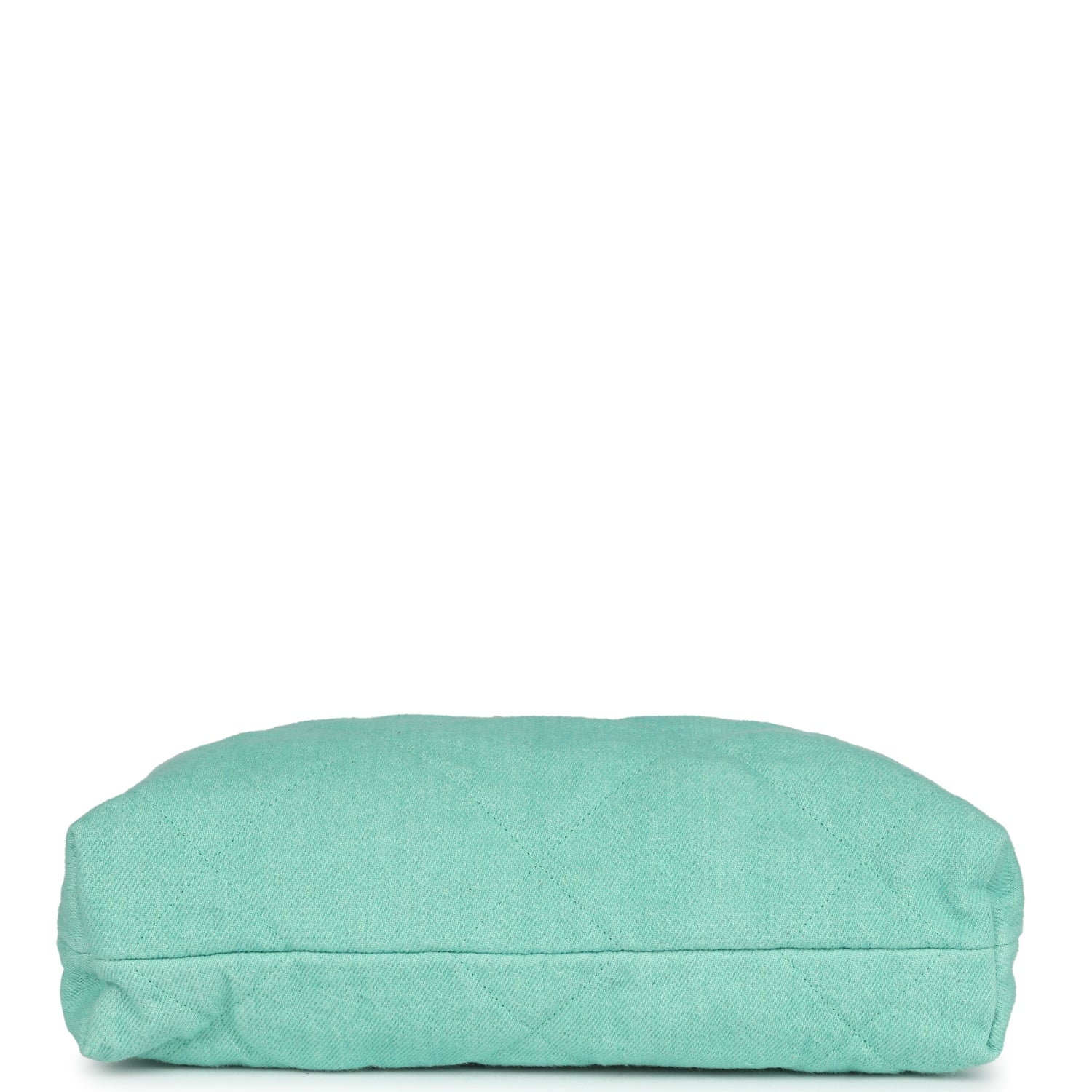 Small 22 Bag Light Green Washed Denim Gold Hardware