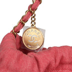 Small 22 Bag Light Red Washed Denim Gold Hardware