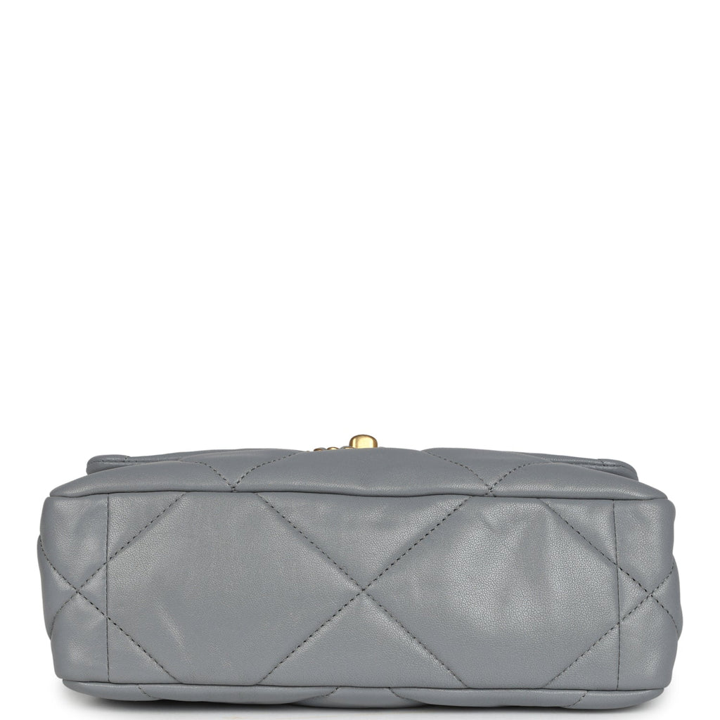 Medium 19 Flap Bag Grey Lambskin Mixed Metal Hardware