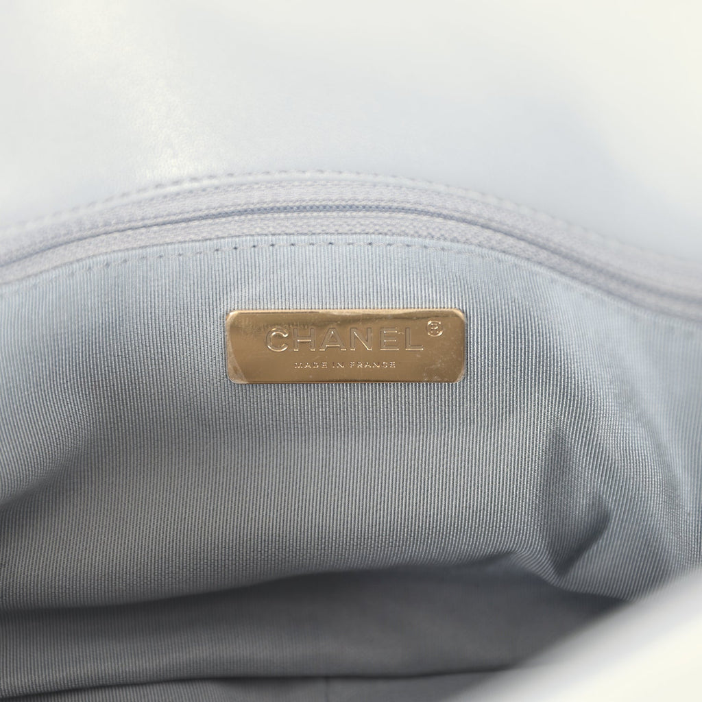 Medium 19 Flap Bag Grey Lambskin Mixed Metal Hardware