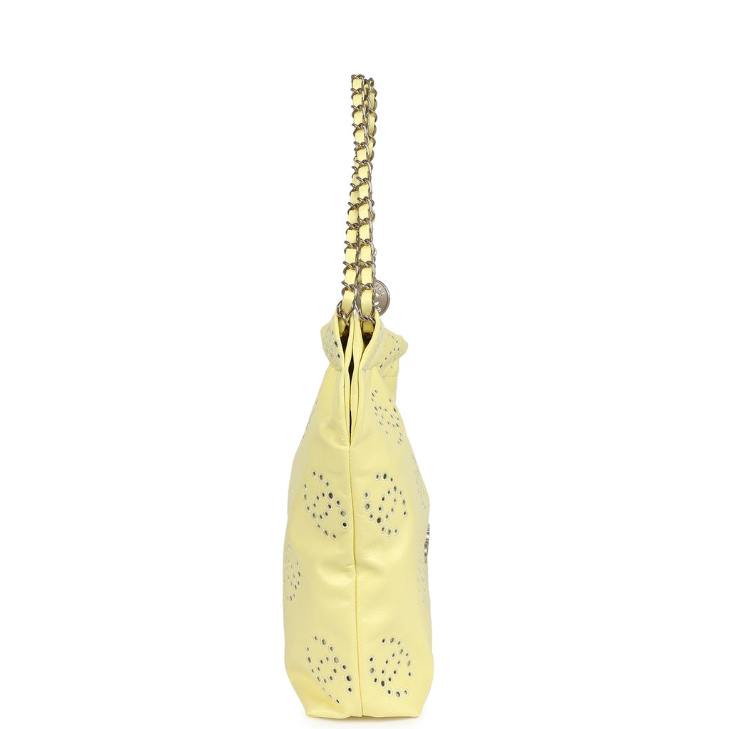 Small 22 Bag Yellow Shiny Calfskin Brushed Gold Hardware
