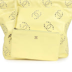 Small 22 Bag Yellow Shiny Calfskin Brushed Gold Hardware