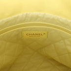 Small 22 Bag Yellow Shiny Calfskin Brushed Gold Hardware
