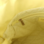 Small 22 Bag Yellow Shiny Calfskin Brushed Gold Hardware