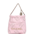 Mini 22 Bag Pink Shiny Calfskin Brushed Gold Hardware