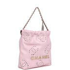 Mini 22 Bag Pink Shiny Calfskin Brushed Gold Hardware