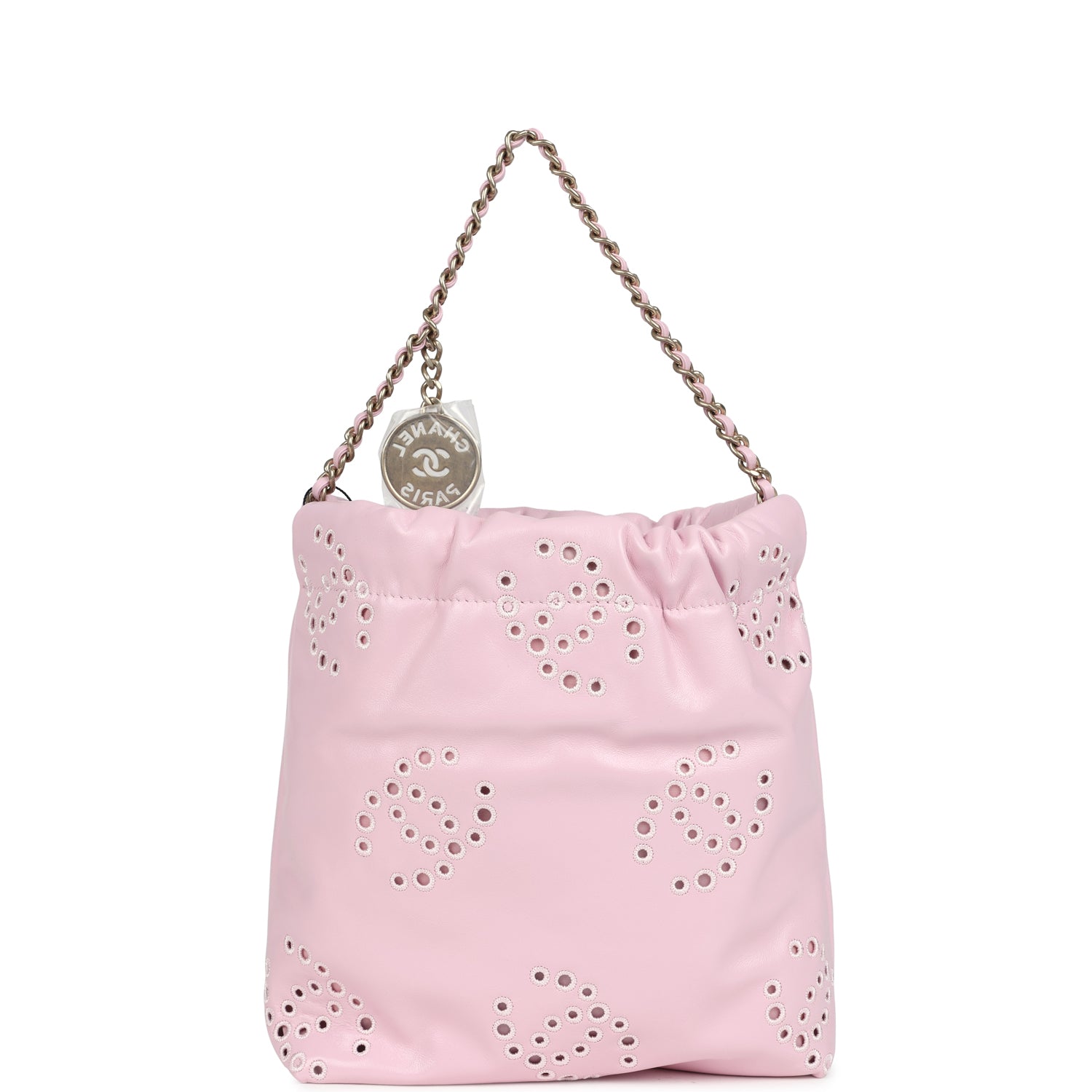 Mini 22 Bag Pink Shiny Calfskin Brushed Gold Hardware