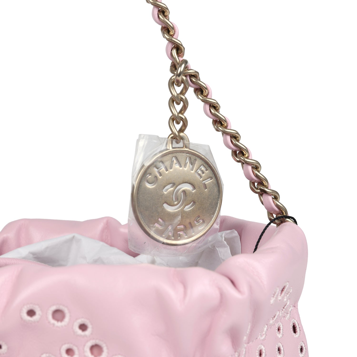 Mini 22 Bag Pink Shiny Calfskin Brushed Gold Hardware
