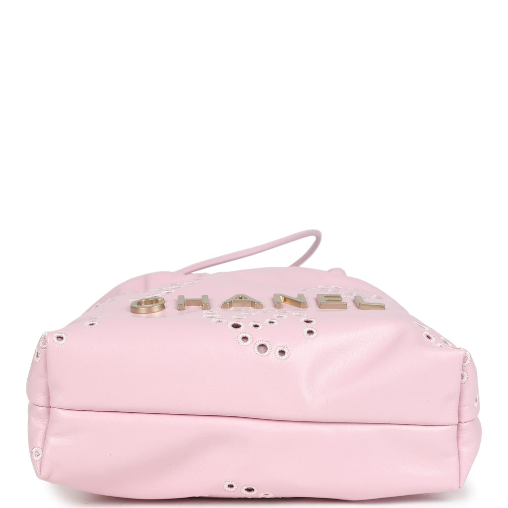 Mini 22 Bag Pink Shiny Calfskin Brushed Gold Hardware