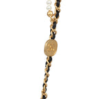 Mini Pearly Chain Flap Bag Black Lambskin Brushed Gold Hardware
