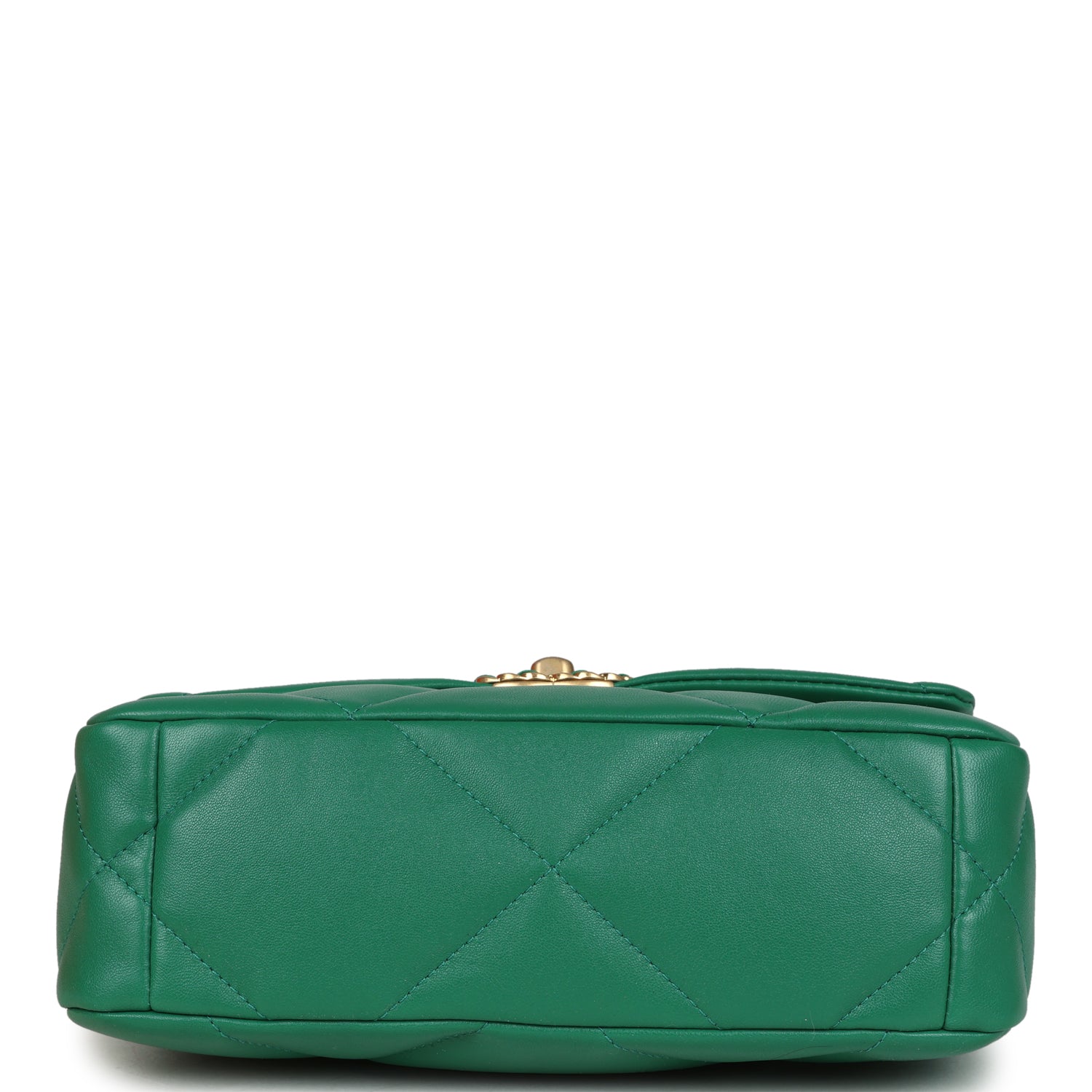 Medium 19 Flap Green Shiny Lambskin Mixed Metal Hardware