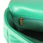 Medium 19 Flap Green Shiny Lambskin Mixed Metal Hardware