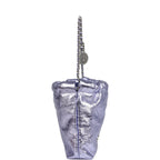 Mini 22 Bag Purple Metallic Calfskin Brushed Silver Hardware
