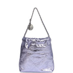 Mini 22 Bag Purple Metallic Calfskin Brushed Silver Hardware