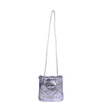 Mini 22 Bag Purple Metallic Calfskin Brushed Silver Hardware