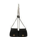 Twins Side Pack Black Lambskin Faux Pearls & Brushed Gold Hardware