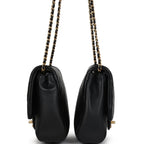 Twins Side Pack Black Lambskin Faux Pearls & Brushed Gold Hardware