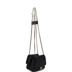Twins Side Pack Black Lambskin Faux Pearls & Brushed Gold Hardware