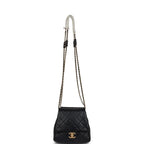 Twins Side Pack Black Lambskin Faux Pearls & Brushed Gold Hardware