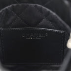 Mini 22 Bag Black Shiny Calfskin Brushed Silver Hardware