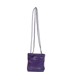 Mini 22 Bag Dark Purple Lambskin Rainbow Hardware