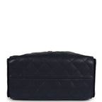 Small 25 Hobo Bag Dark Navy Caviar Antique Gold Hardware