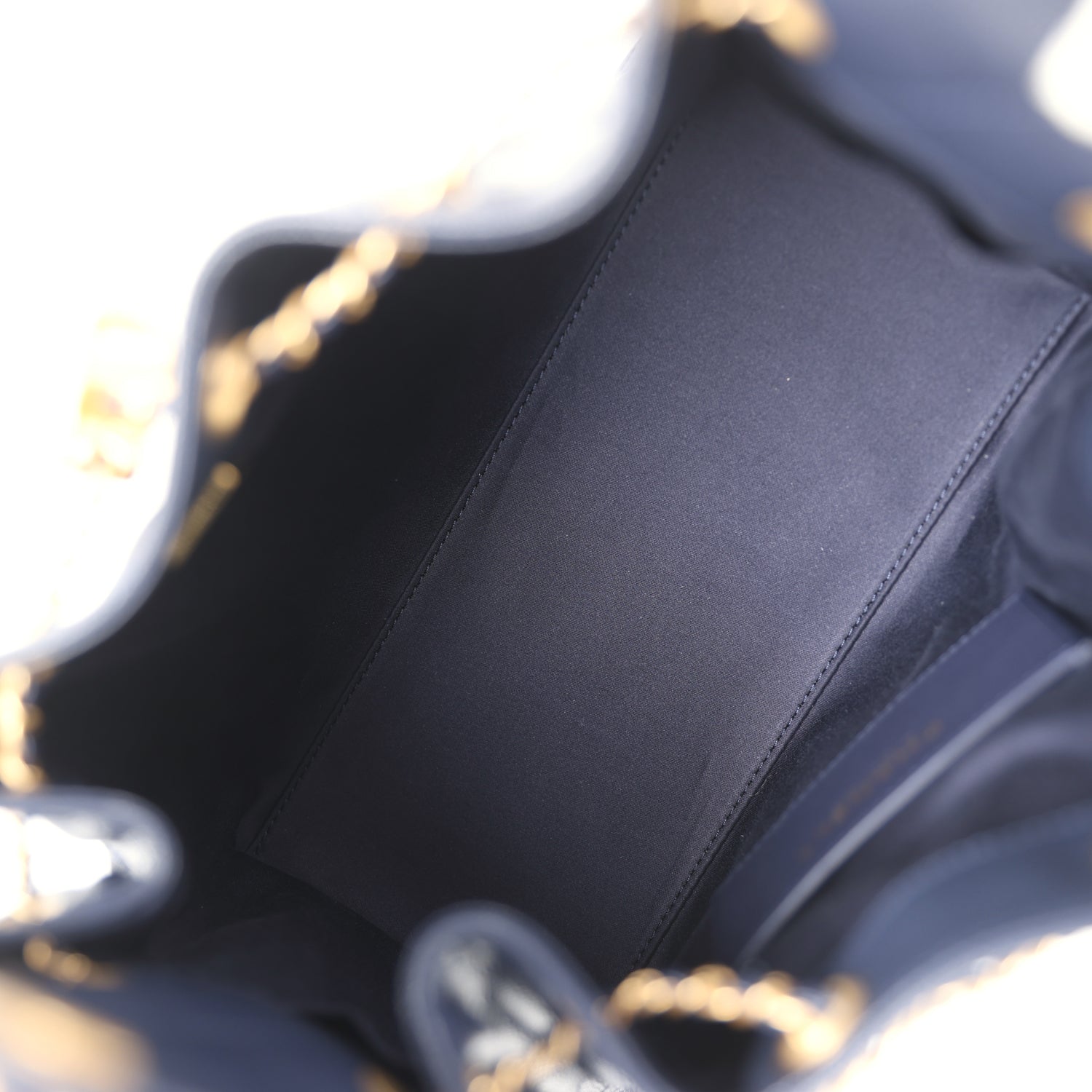 Small 25 Hobo Bag Dark Navy Caviar Antique Gold Hardware
