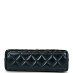 Small Kelly Shopper Metallic Blue Calfskin Brushed Gold Hardware