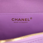 CC In Love Large Heart Bag with Chain Purple Lambskin Light Gold Hardware