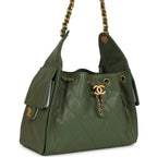 Small 25 Hobo Bag Khaki Caviar Antique Gold Hardware