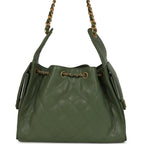 Small 25 Hobo Bag Khaki Caviar Antique Gold Hardware