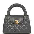 Small Kelly Shopper Grey Shiny Aged Calfskin Brushed Gold Hardware