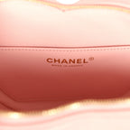 CC In Love Large Heart Bag with Chain Light Pink Lambskin Light Gold Hardware