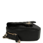 CC In Love Large Heart Bag with Chain Black Lambskin Light Gold Hardware