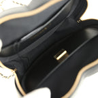 CC In Love Large Heart Bag with Chain Black Lambskin Light Gold Hardware