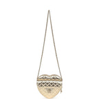 CC In Love Large Heart Bag with Chain Gold Metallic Lambskin Light Gold Hardware