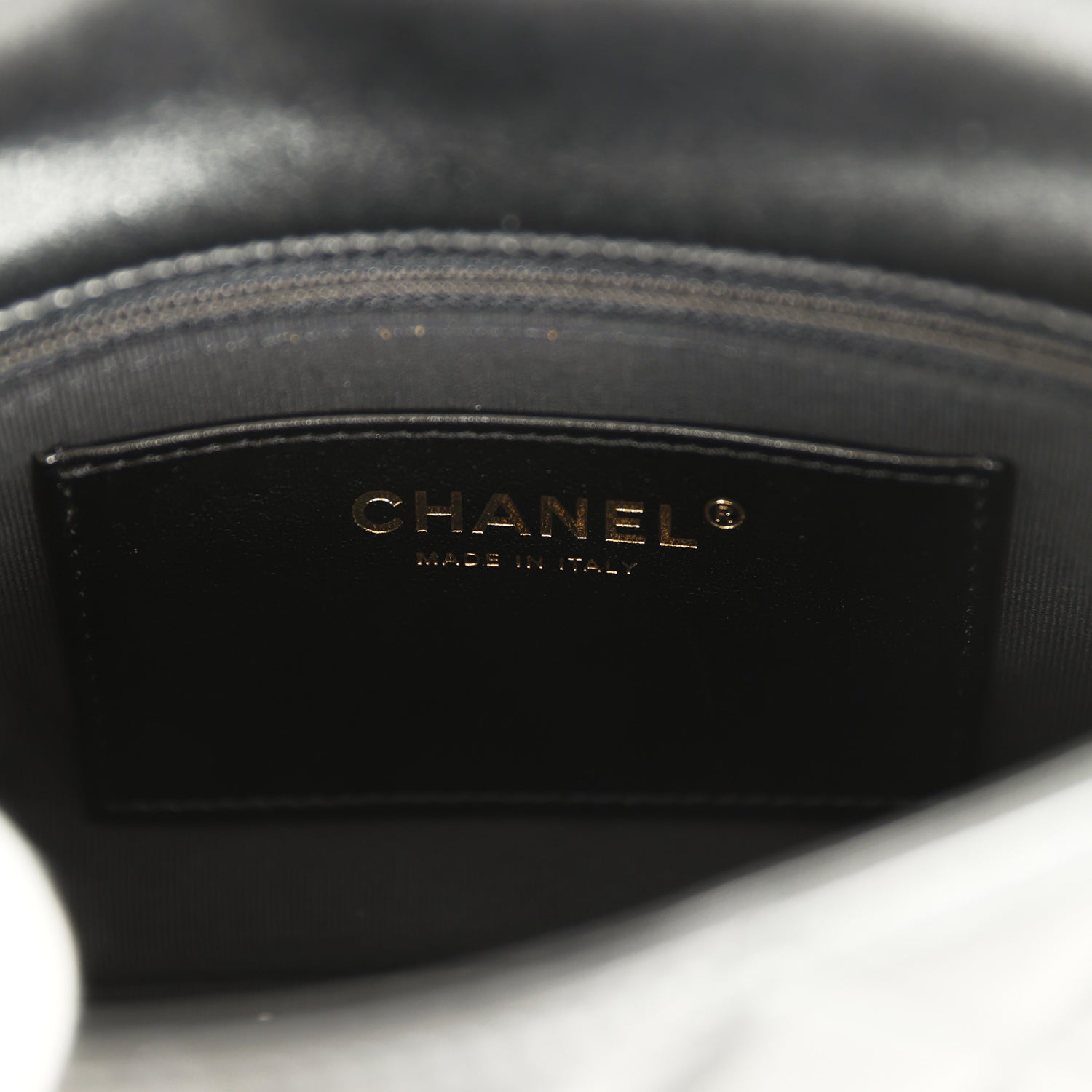 Small Funky Town Flap Bag Black Shiny Lambskin Aged Gold Hardware