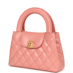 Small Kelly Shopper Coral Shiny Aged Calfskin Brushed Gold Hardware