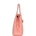 Small Kelly Shopper Coral Shiny Aged Calfskin Brushed Gold Hardware