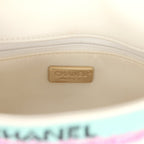 Mini Striped Coco Flap Bag Multicolor White Sequins Light Gold Hardware