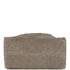 Medium 25 Hobo Bag Dark Grey Suede Antique Gold Hardware